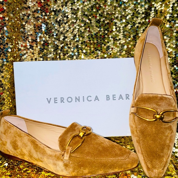 🤎💛VERONICA BEARD CHAMPLAIN CHAIN POINTED TOE FLATS💛🤎 - Picture 1 of 7